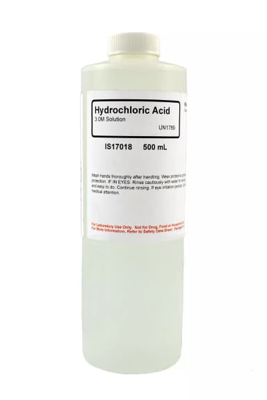 HYDROCHLORIC ACID SOLUTION 3M 500ML